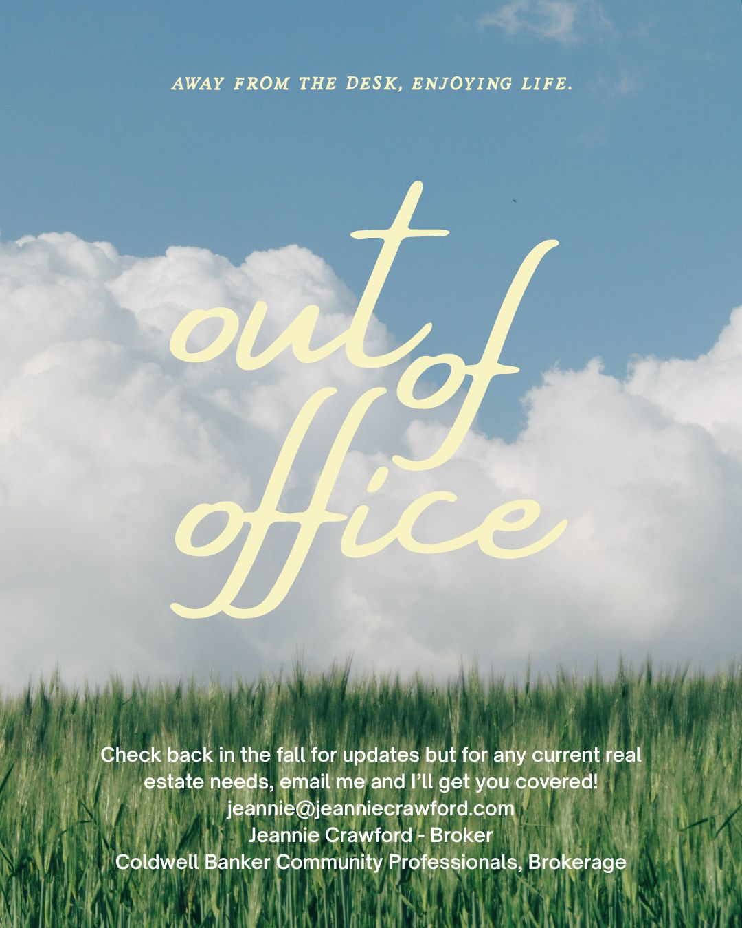 Out of office announcement